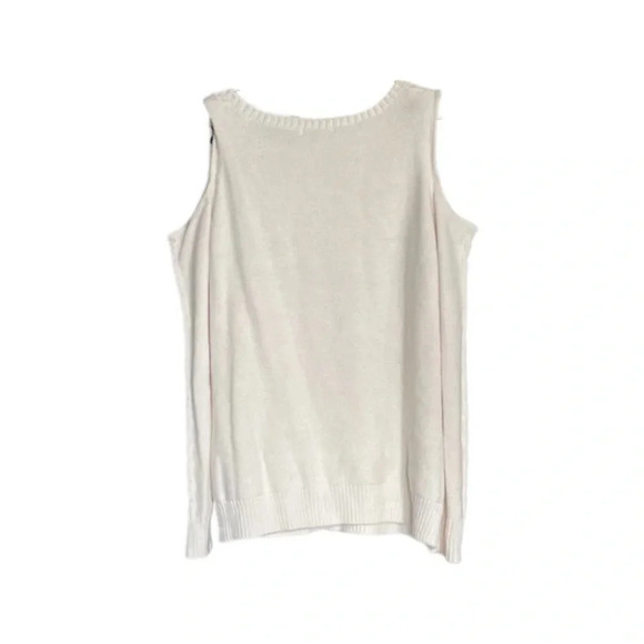 New York & Company Cold Shoulder Ivory Knit Sweater Women’s Medium - Picture 5 of 12